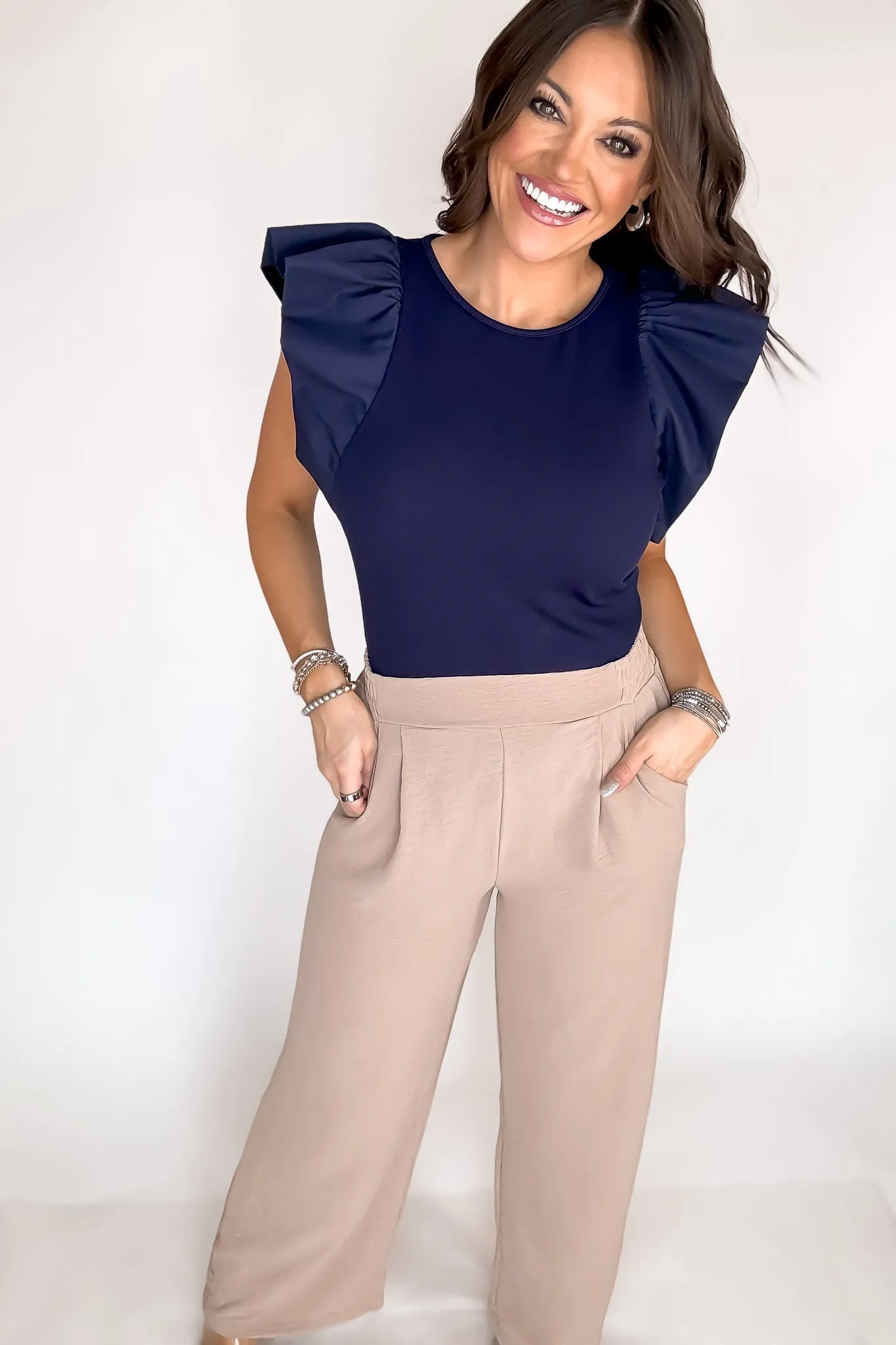 Amazing Sand Wide Leg Pants