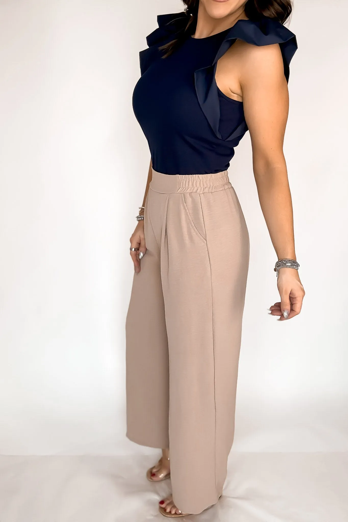 Amazing Sand Wide Leg Pants