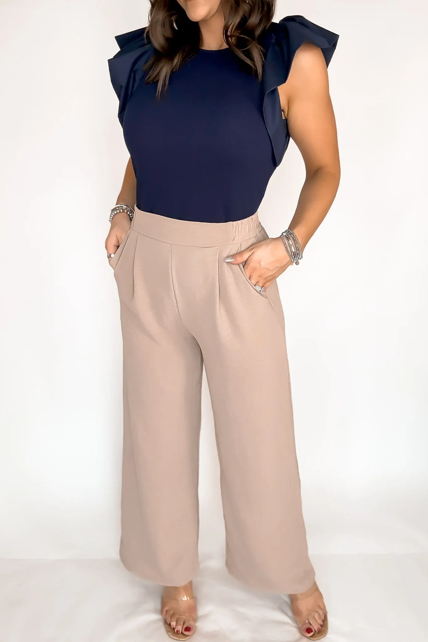 Amazing Sand Wide Leg Pants