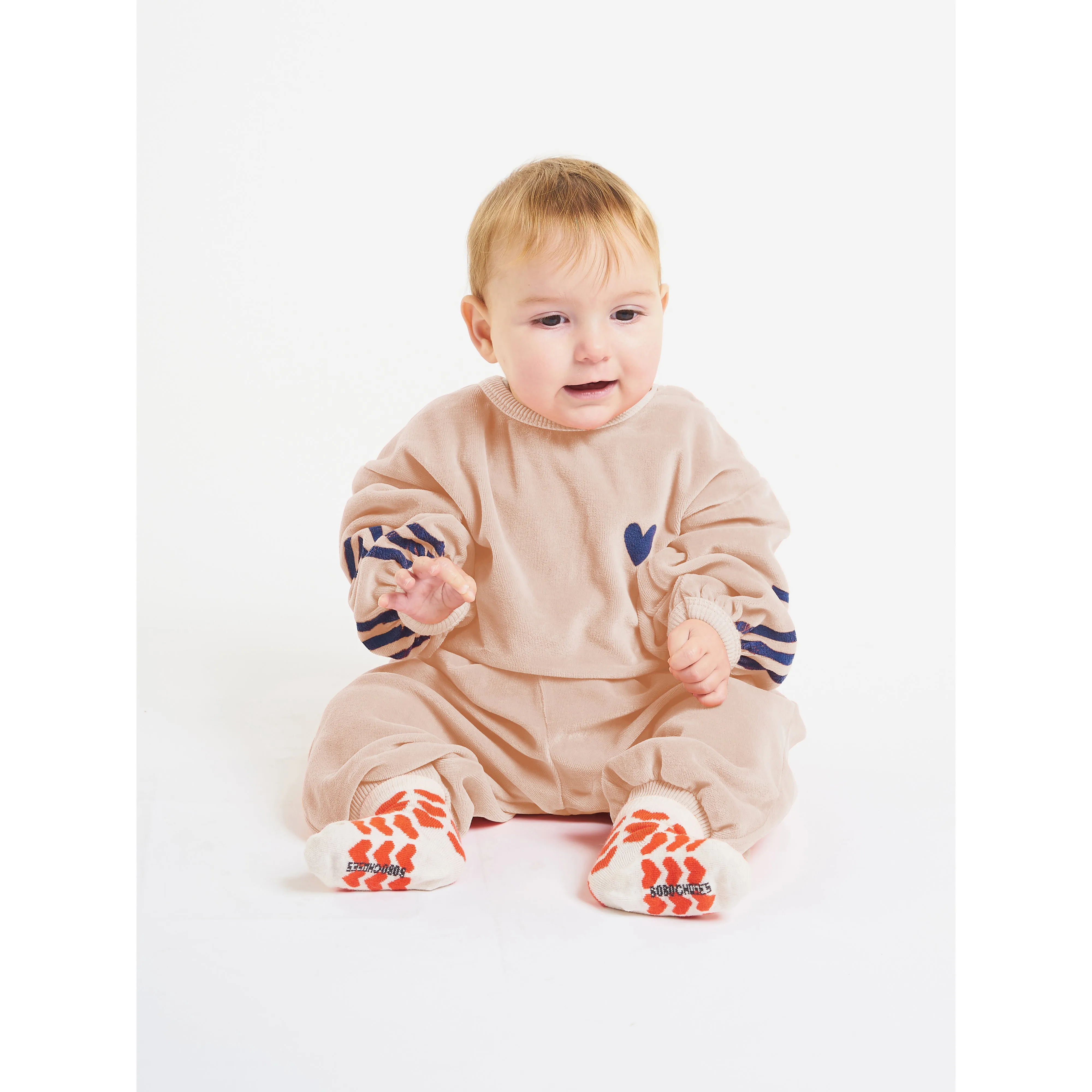 Bobo Choses Heart Velvet Jogging Pants