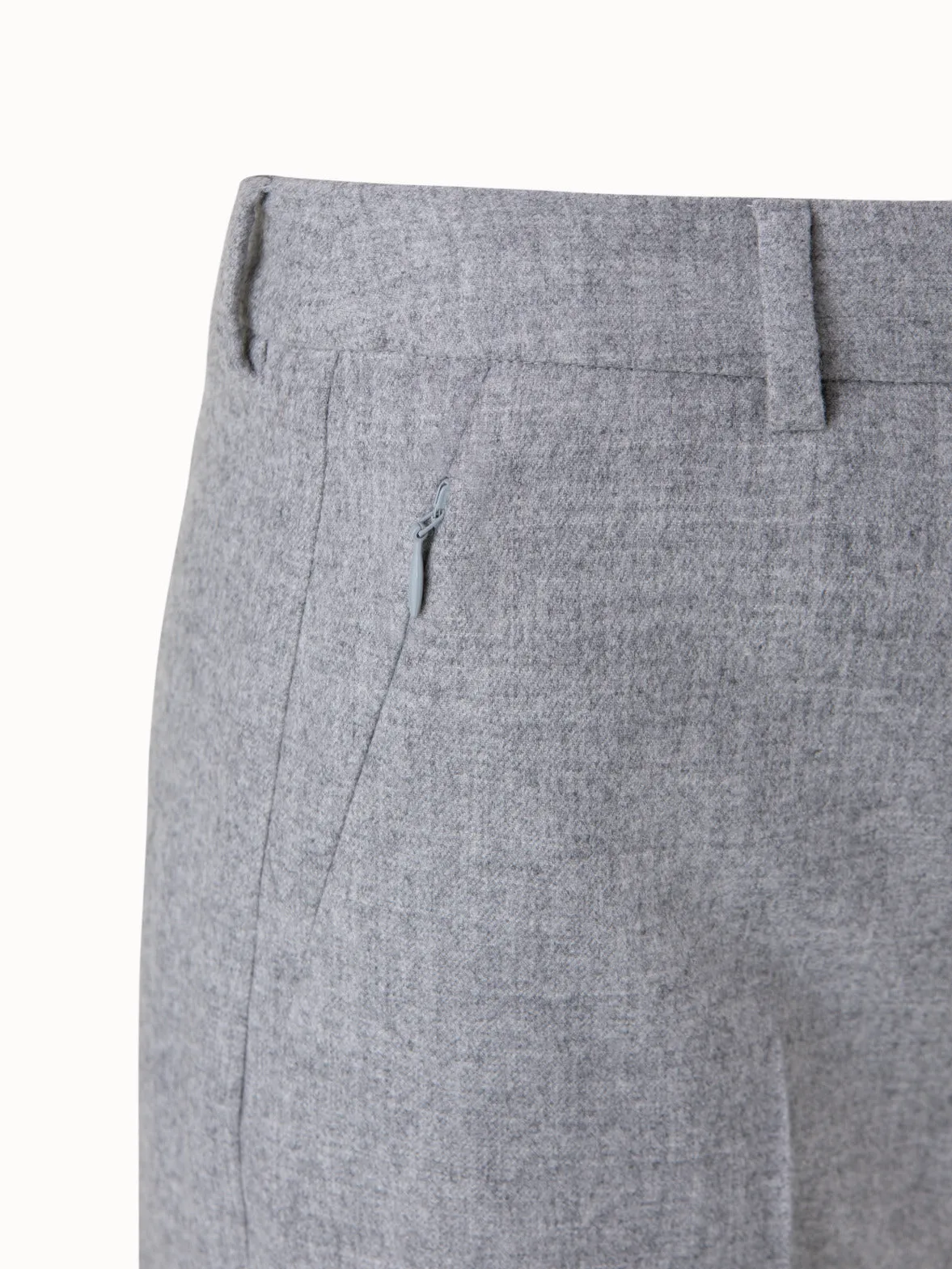 Bootcut Hose aus Wolle Stretch Flanell