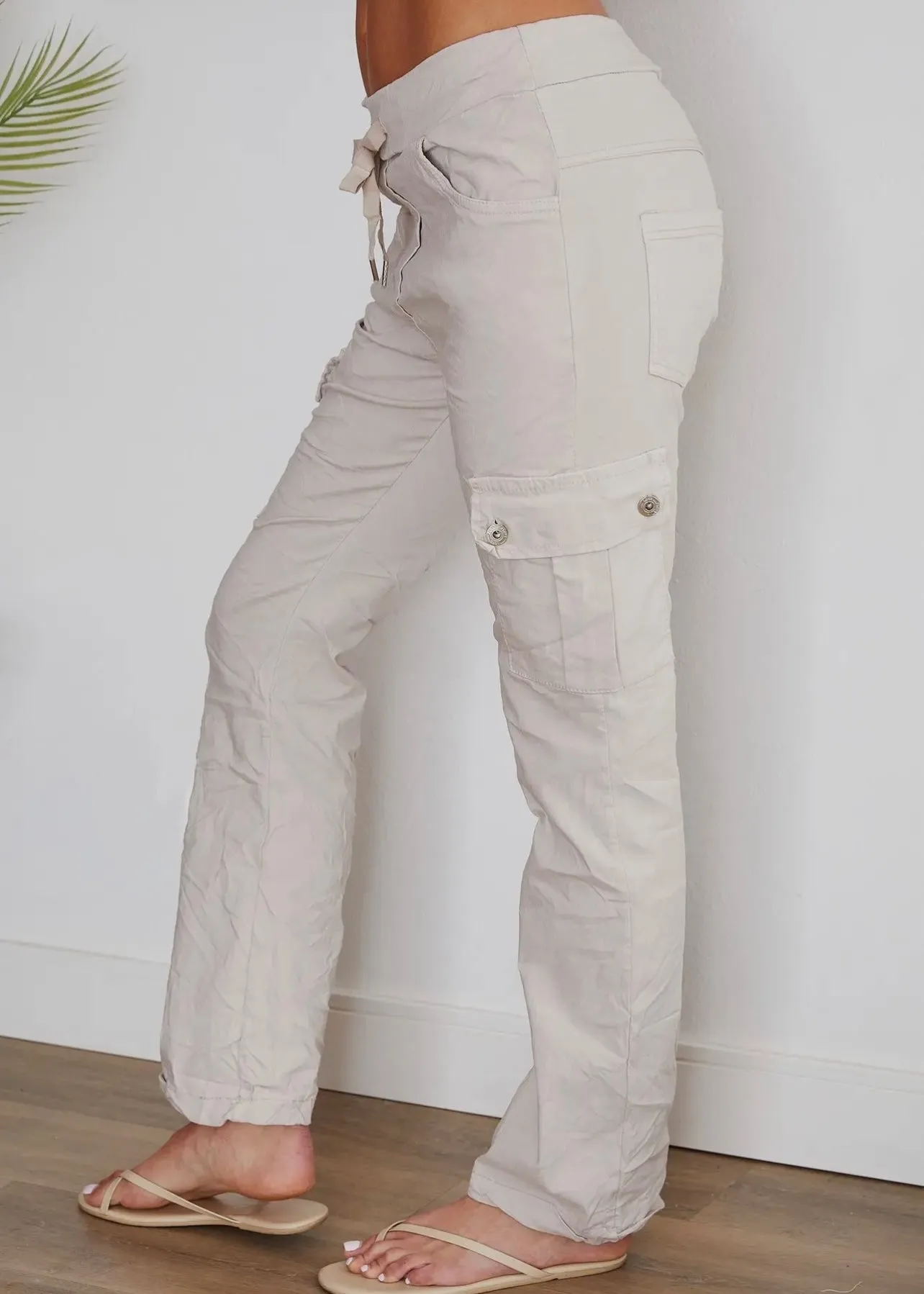 Crinkle Cargo Pants - Final Sale