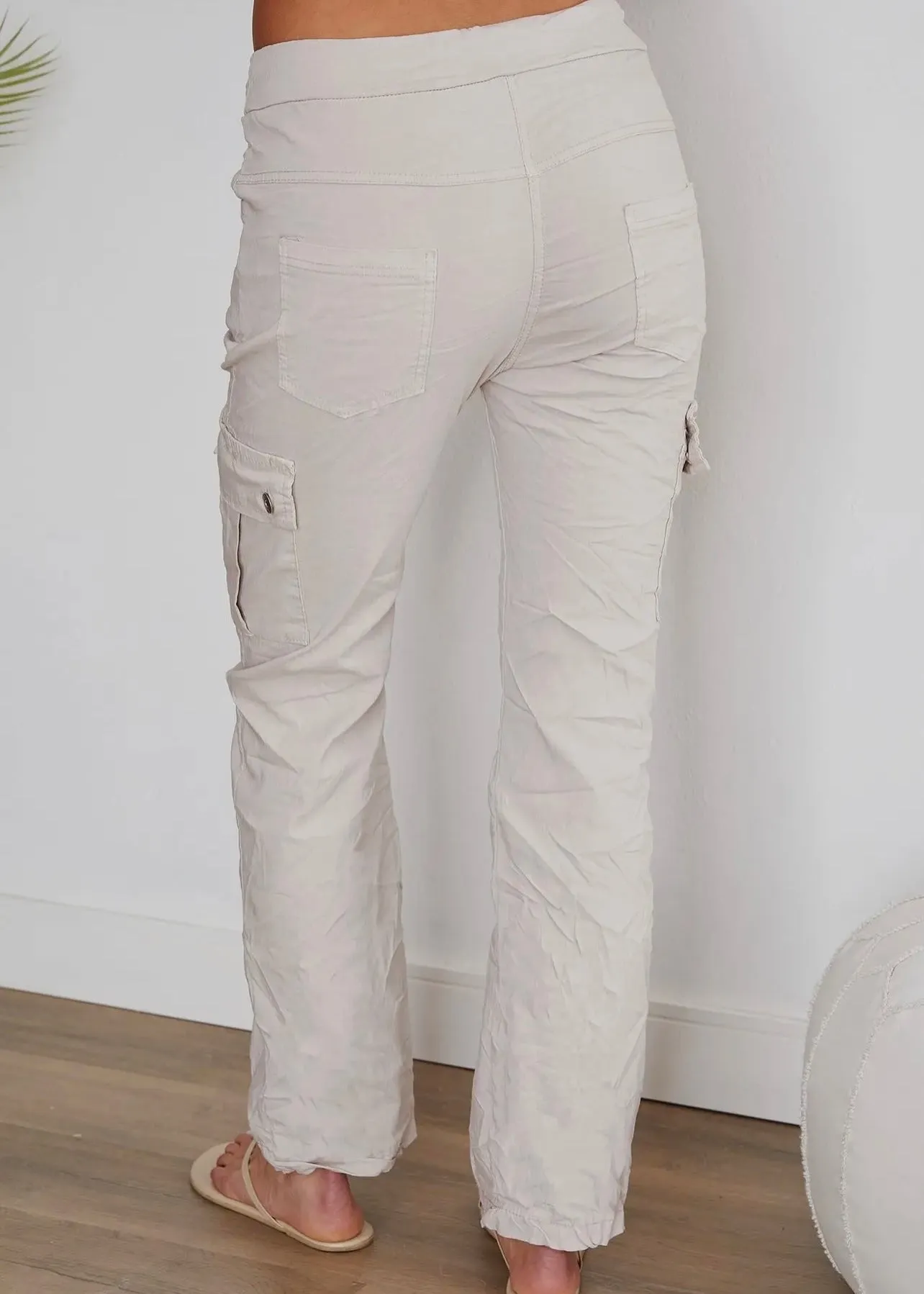 Crinkle Cargo Pants - Final Sale