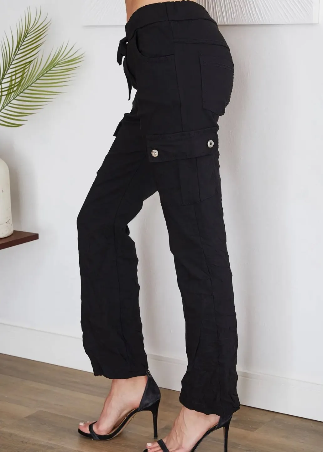 Crinkle Cargo Pants - Final Sale