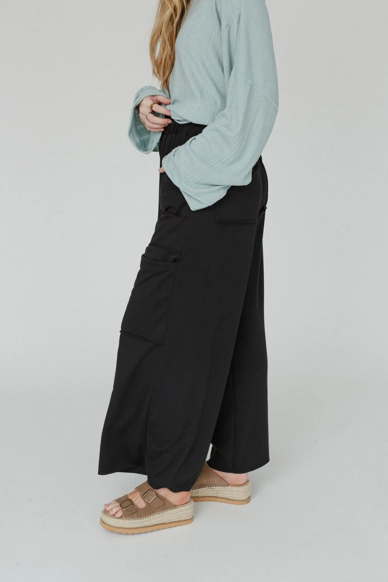 Easy Mornings Wide Leg Pants - Black