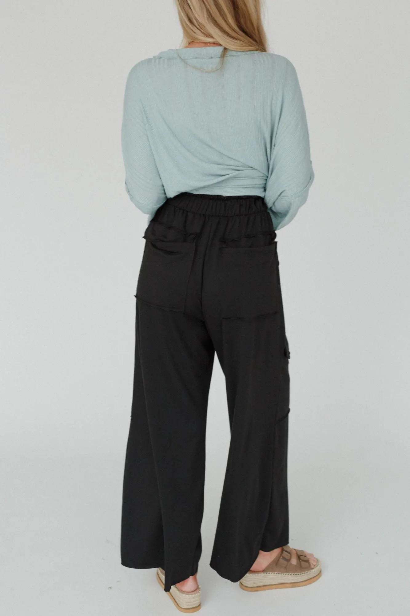 Easy Mornings Wide Leg Pants - Black