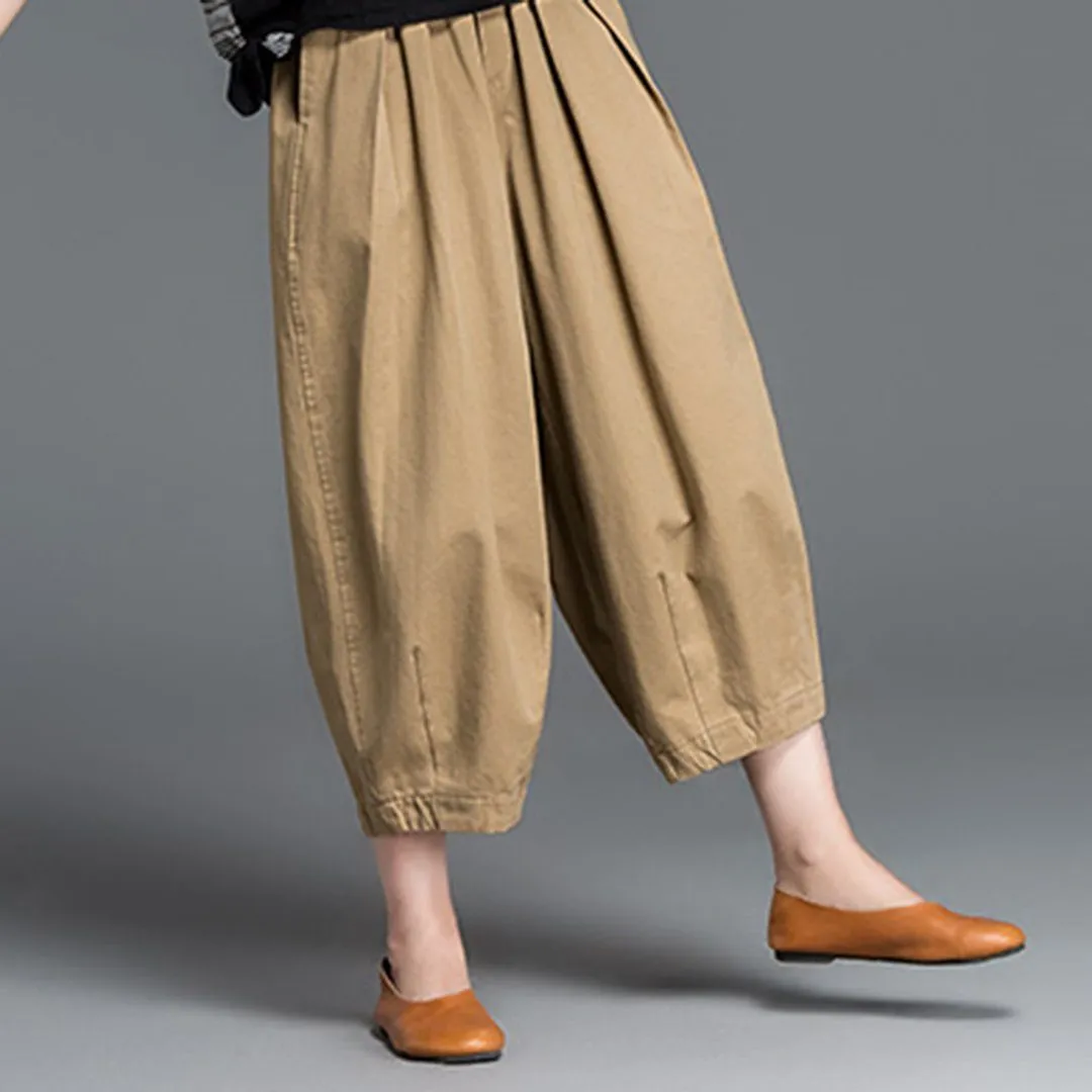 Elastic Waist Harem Pants