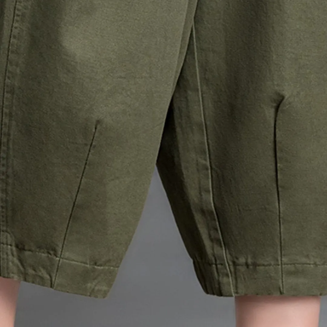 Elastic Waist Harem Pants
