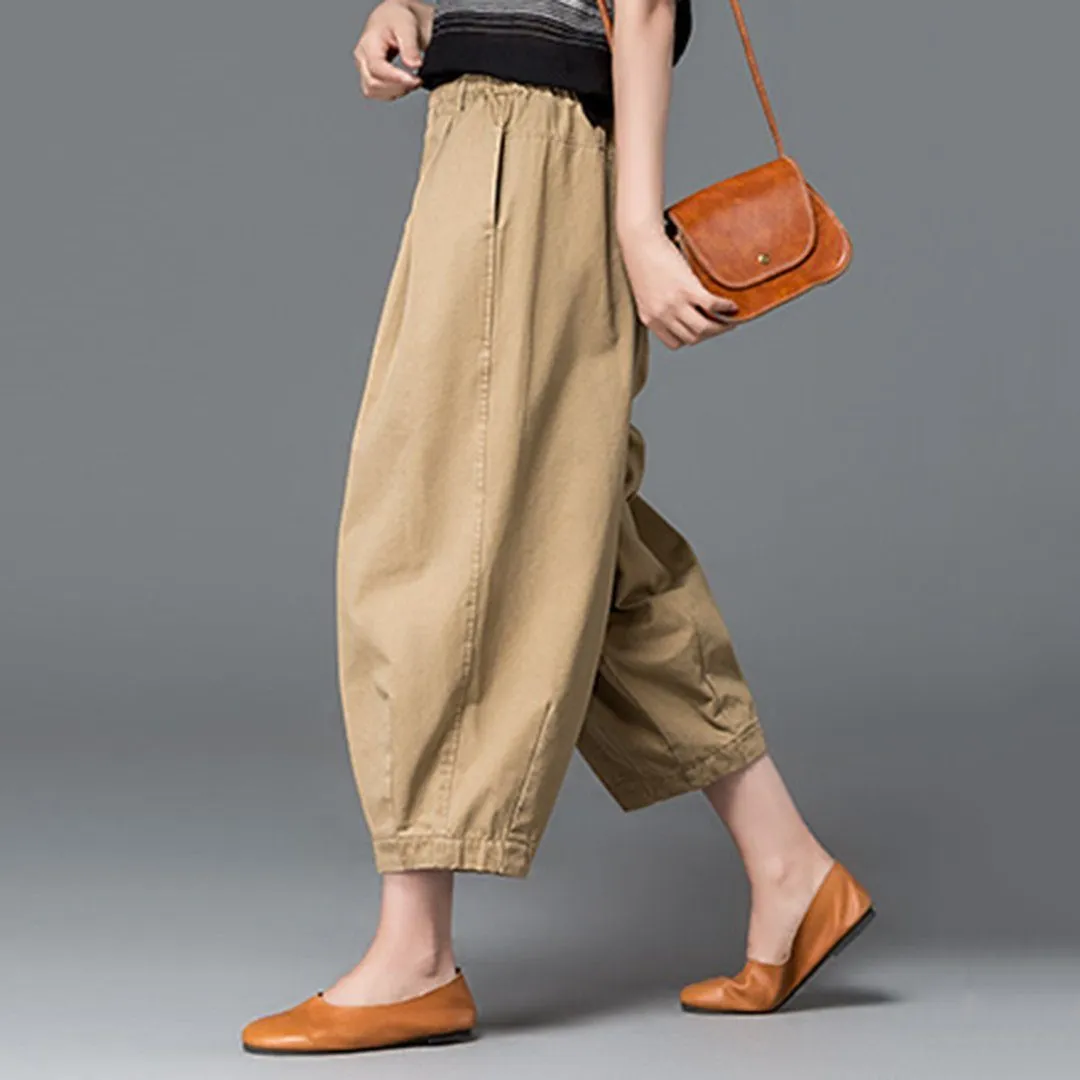 Elastic Waist Harem Pants