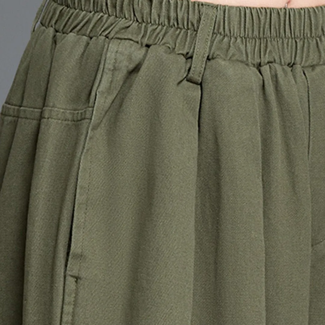 Elastic Waist Harem Pants
