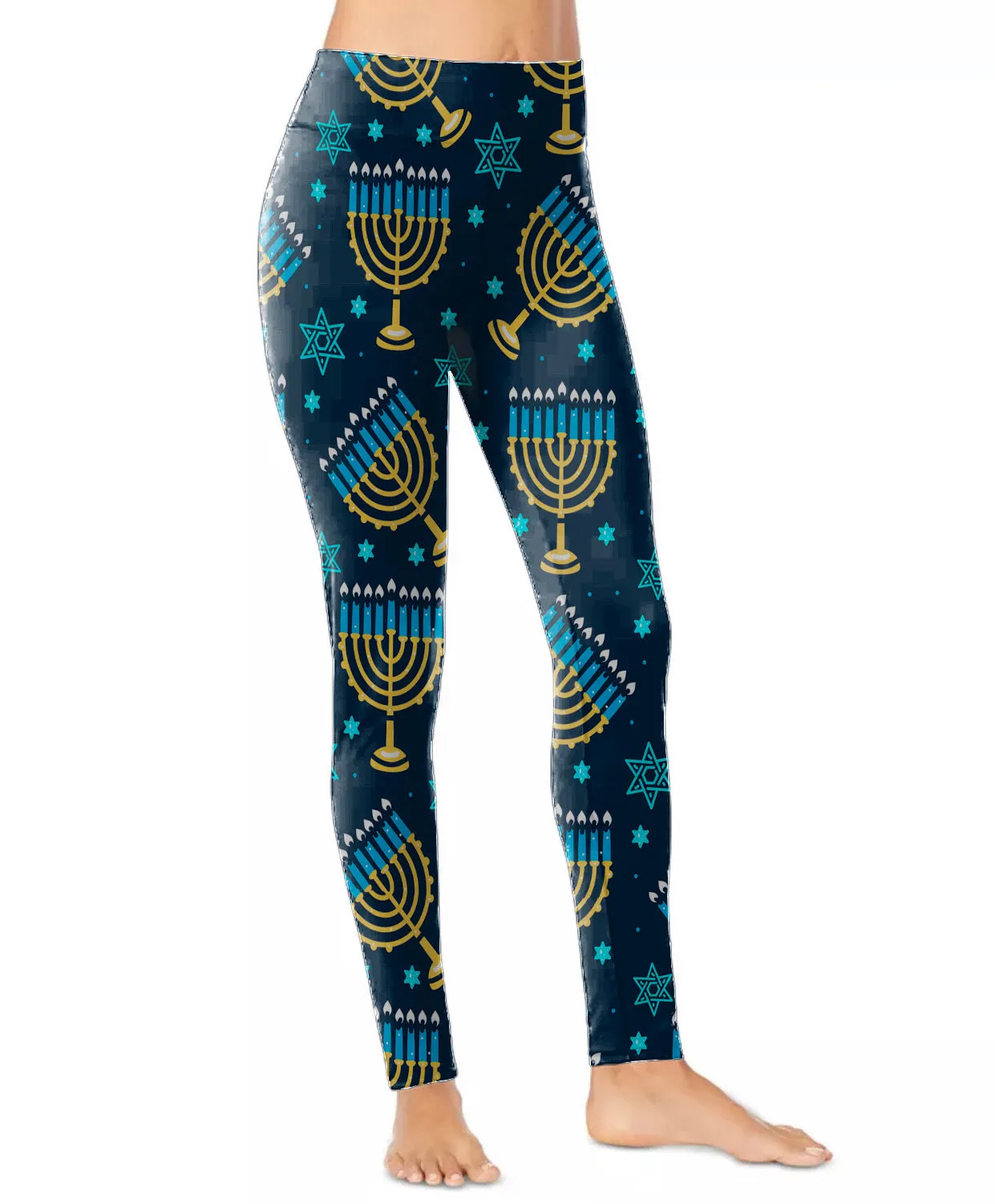 Hannukah II in Girl's Leggings