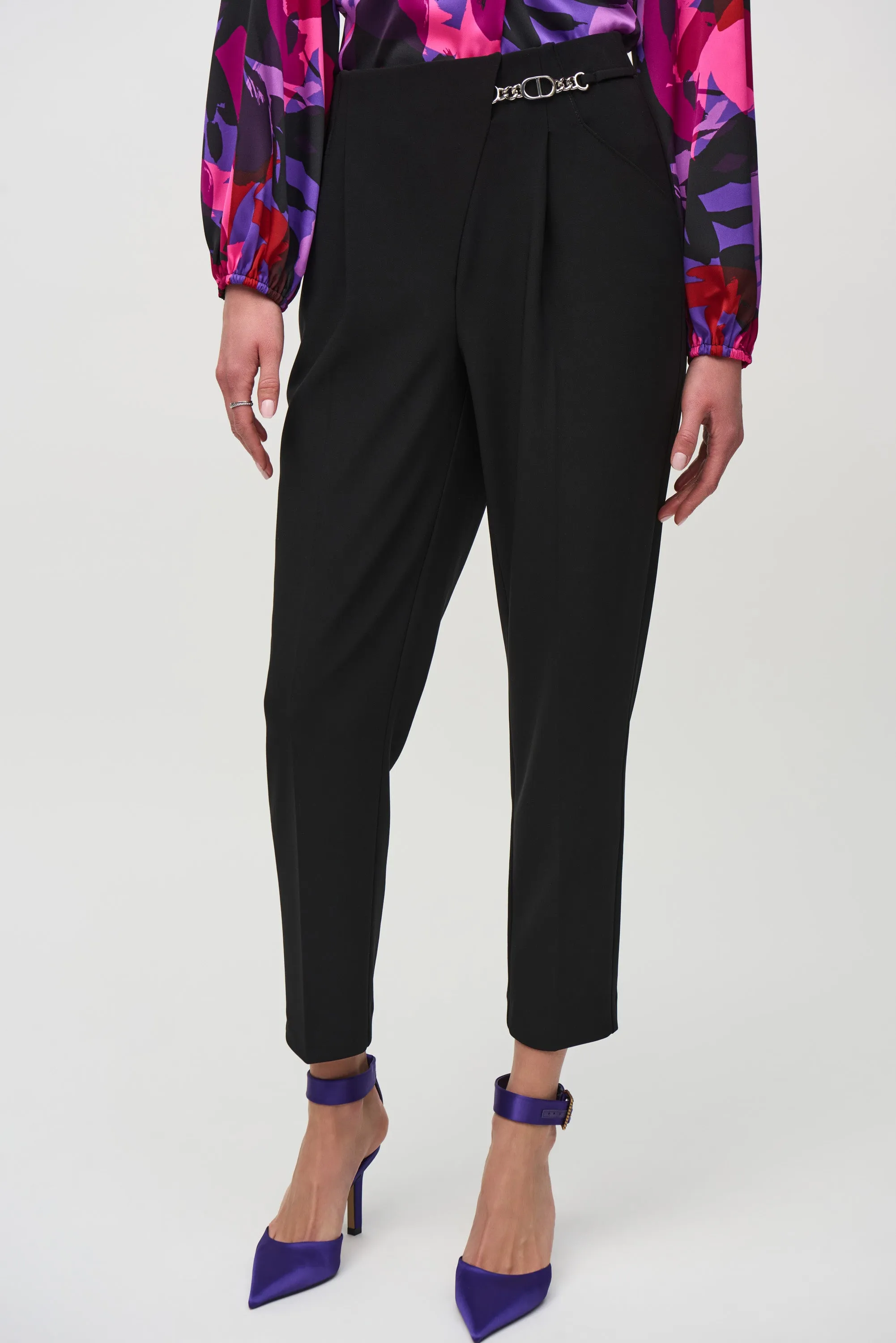 Joseph Ribkoff Crop Pull-On Pants 244029 - Black