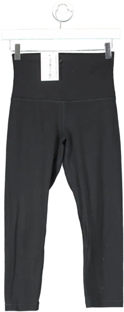 Lululemon Black High Rise Cropped Leggings UK S/M