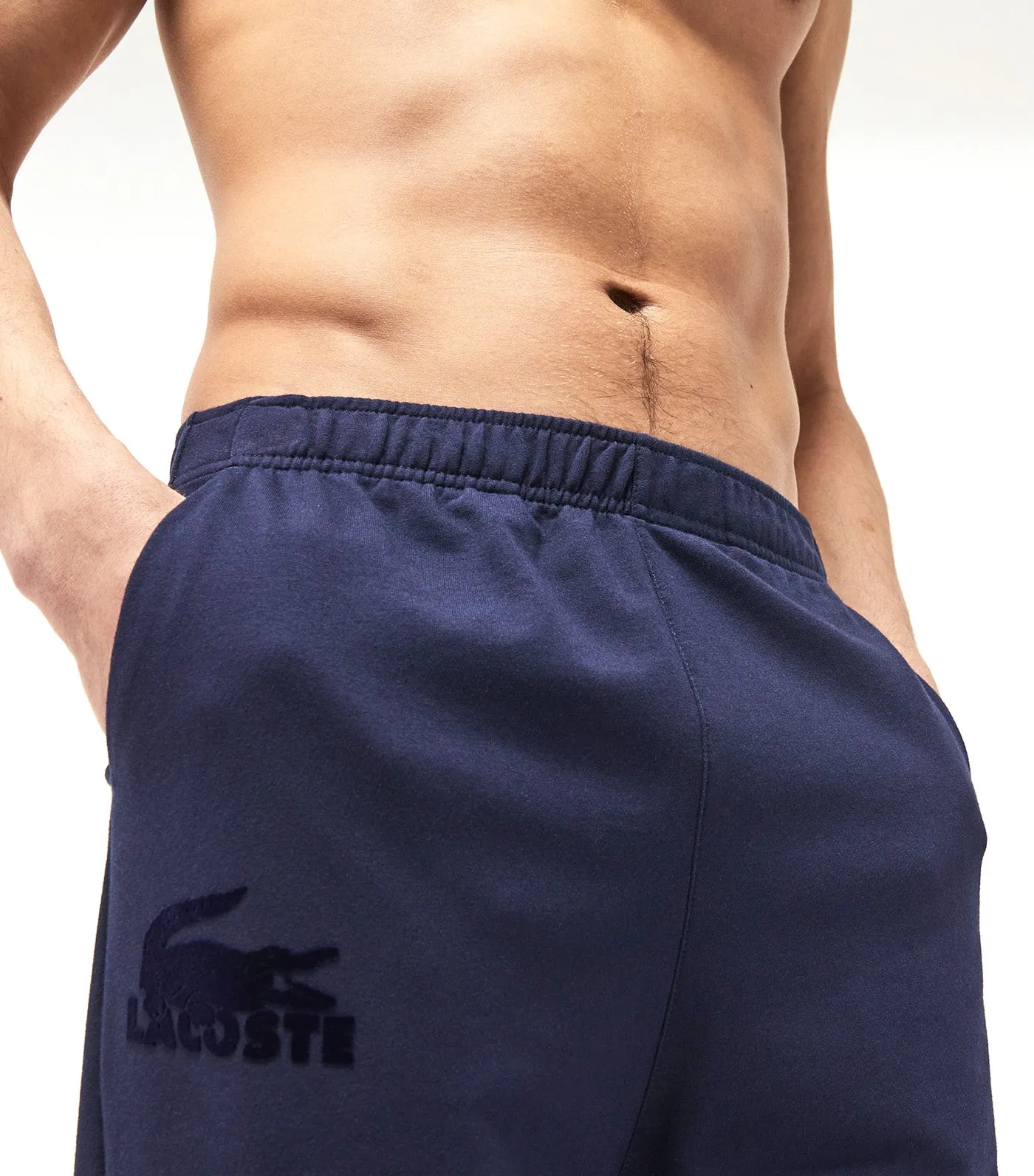 Men's Cotton Fleece Blend Indoor Jogging Pants Navy Blue