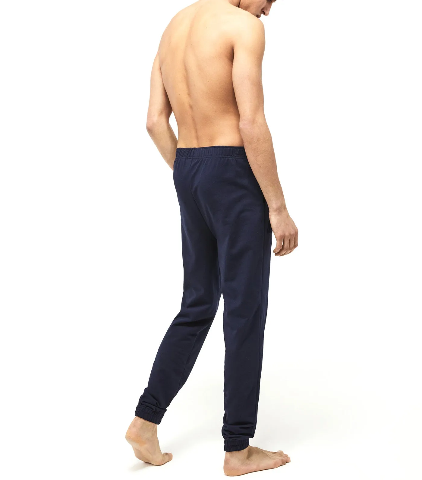 Men's Cotton Fleece Blend Indoor Jogging Pants Navy Blue