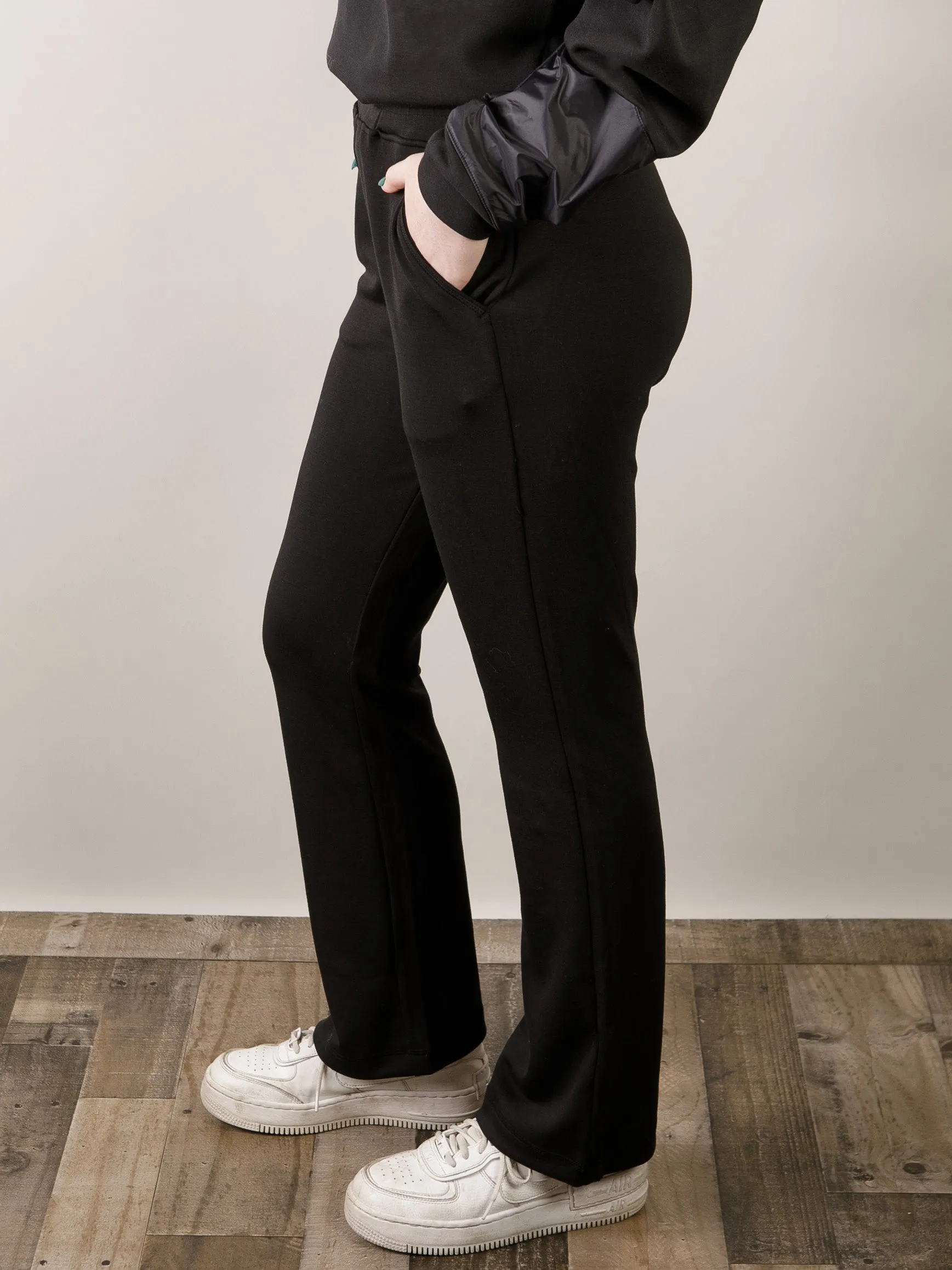 Modal Black Knit Pants