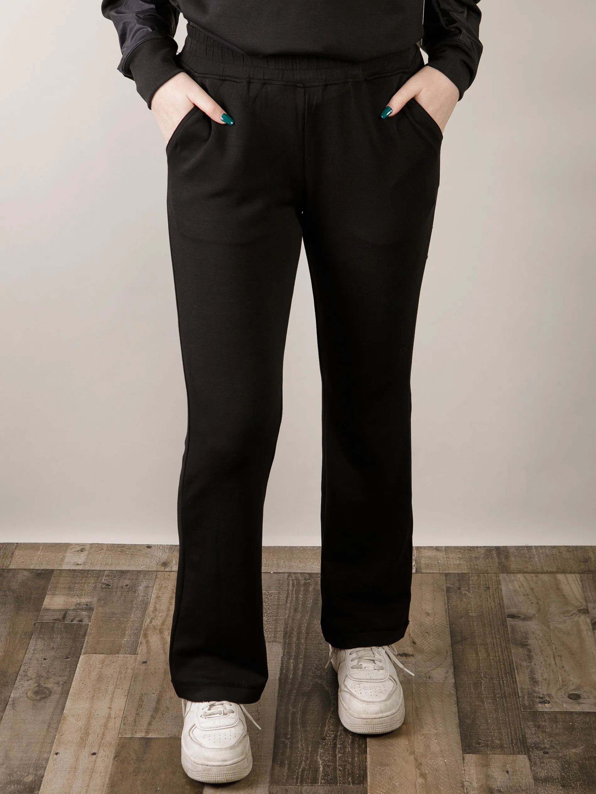 Modal Black Knit Pants