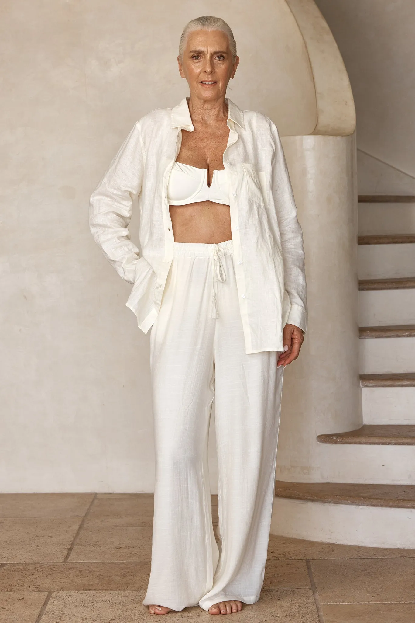 Monaco Linen Shirt - Ivory