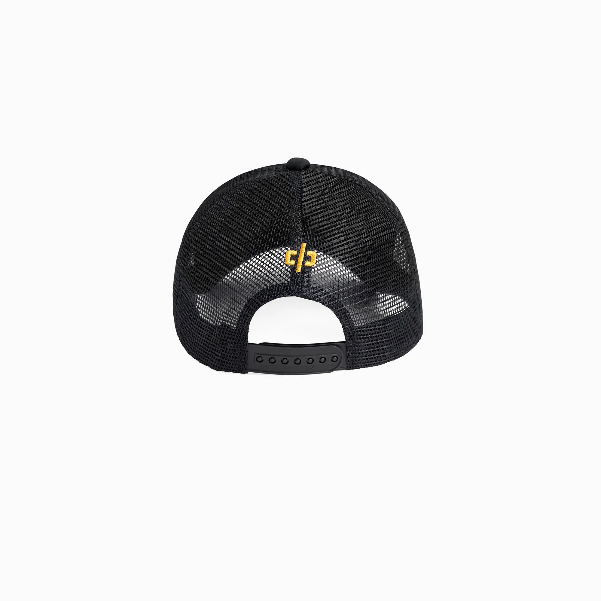 monaco trucker cap / black   gold