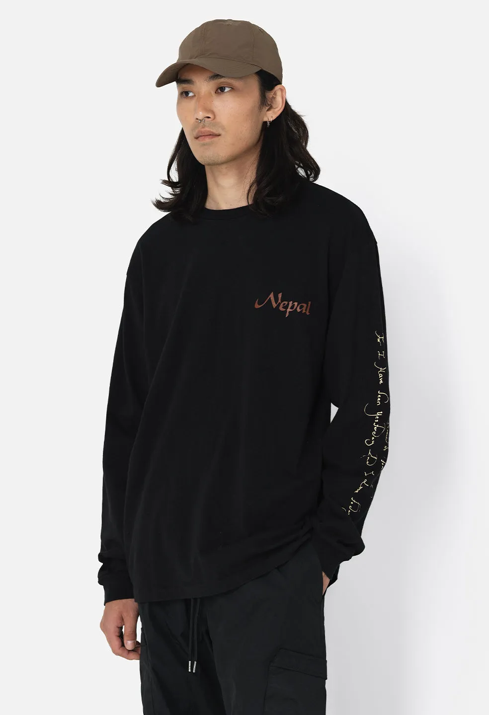Nepal LS University Tee / Black