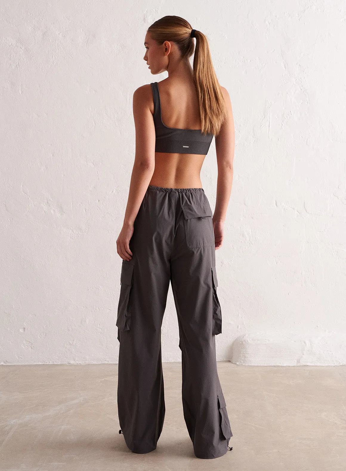 Shadow Grey Windbreaker Parachute Pants