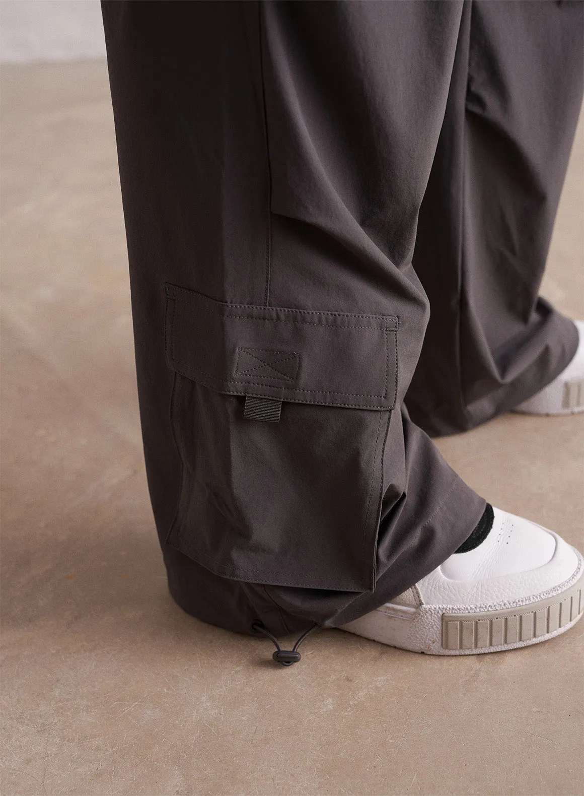 Shadow Grey Windbreaker Parachute Pants