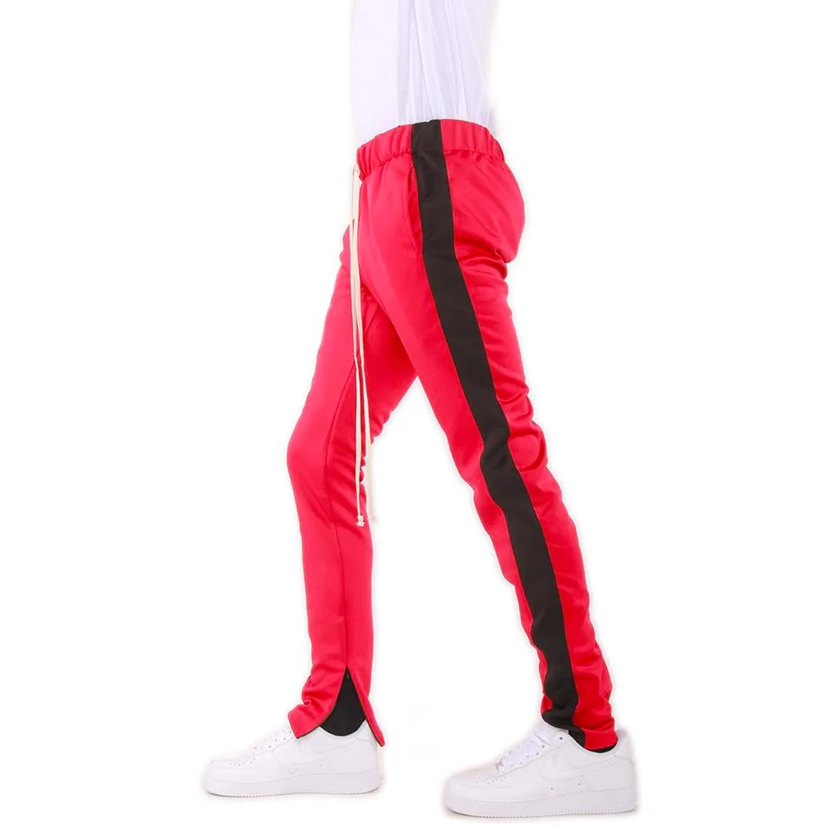 Slim Track Pants - Red / Black