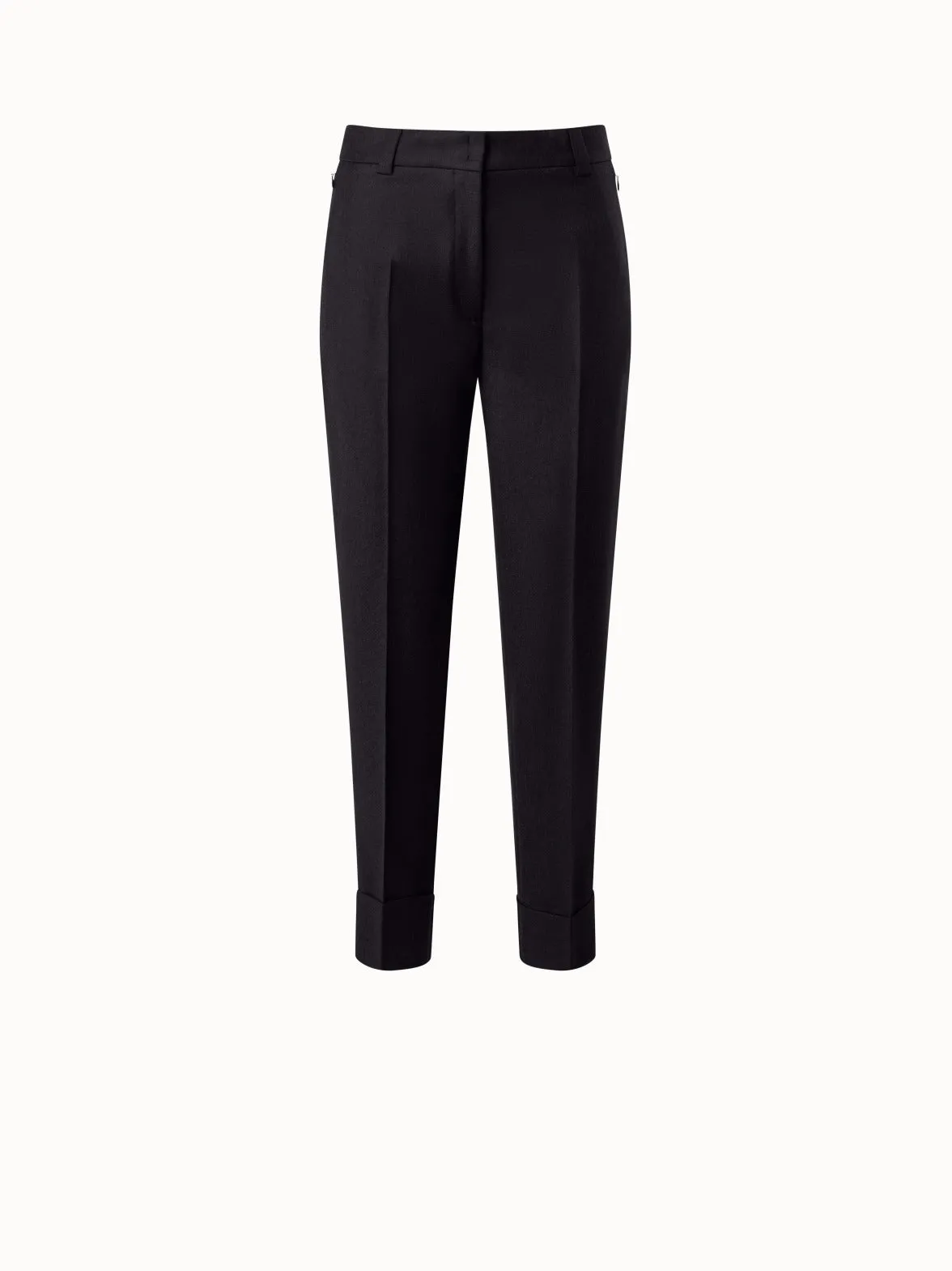 Tapered 7/8 Hose aus Woll-Stretch-Flanell