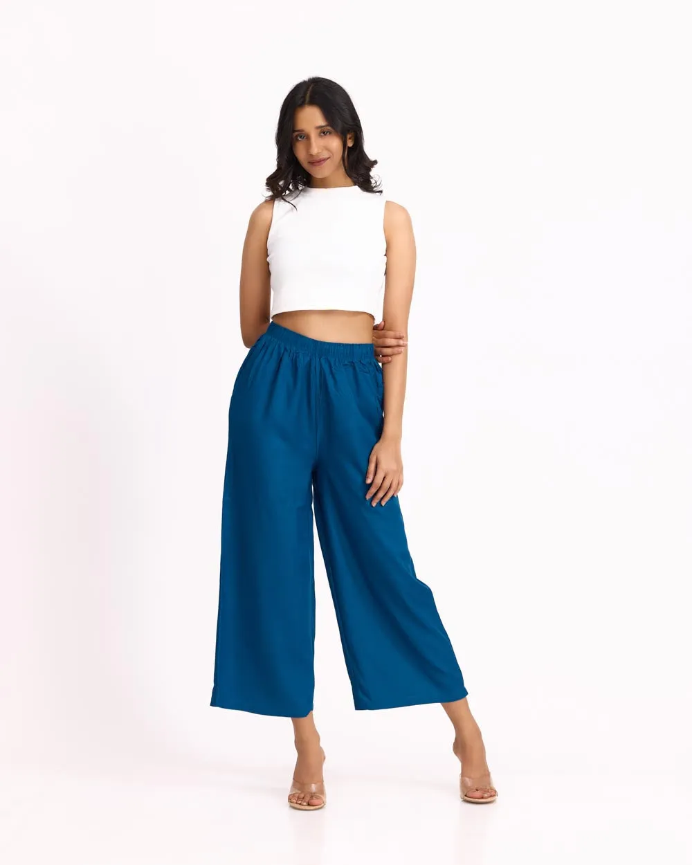 Women Turquoise Palazzos